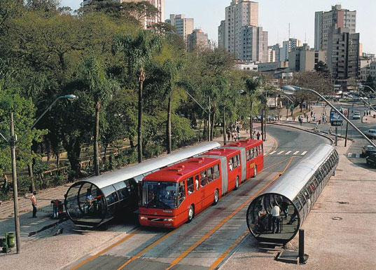 Curitiba BRT bus stop